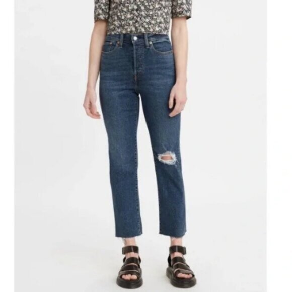 Levi’s High Rise Wedgie Straight Cropped Jeans - 25 - Picture 1 of 14